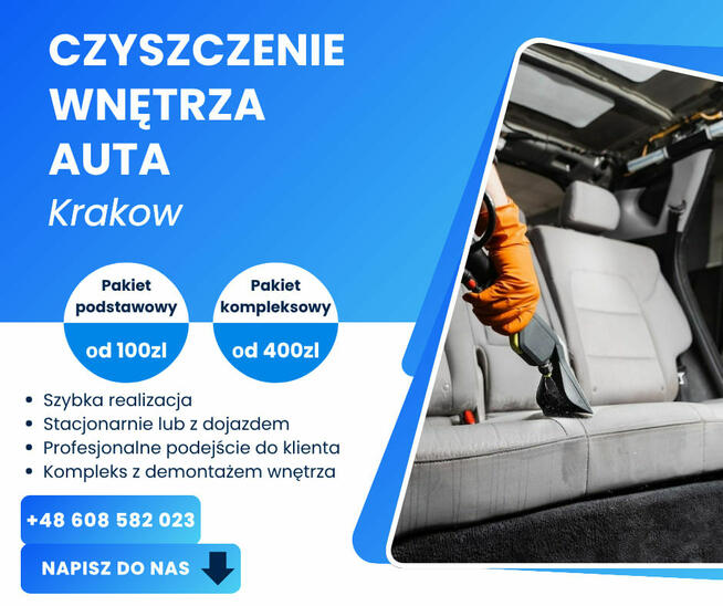 PRANIE TAPICERKI SAMOCHODOWEJ KRAKÓW | CZYSZCZENIE WNĘTRZA A
