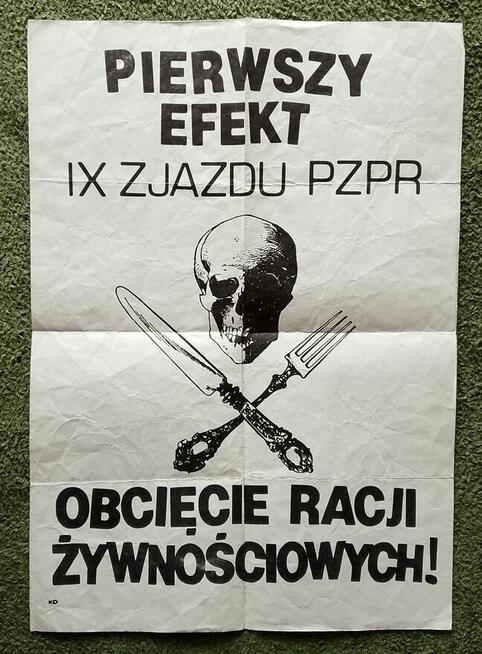 Plakat Efekt IX Zjazdu PZPR 1981.