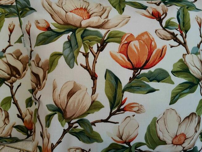 2 szt poszewki 40x40 bawełna magnolie HandmadebyAmia