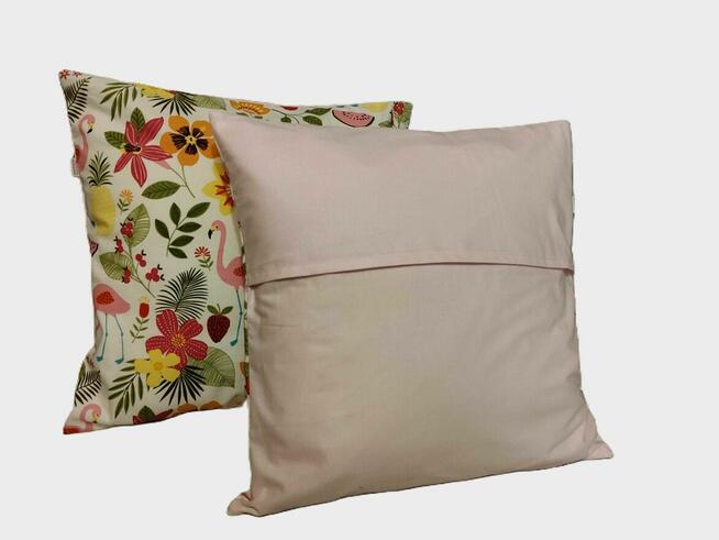 2 szt poszewki 40x40 bawełna flamingi HandmadebyAmia
