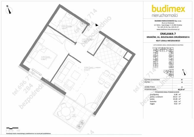Mieszkanie i komórka 40,29m2 i 1,98m2 ul. Orlińskiego 6