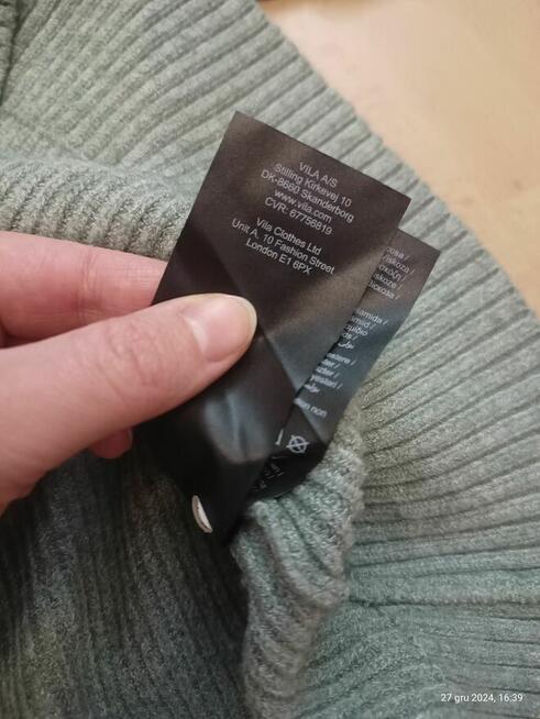 Sukienka dzianinowa sweterkowa tunika sweter sweterek Vila