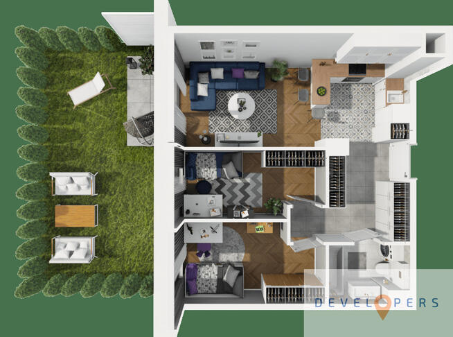 Nowe M3 dla rodziny z ogródkiem 20 m2