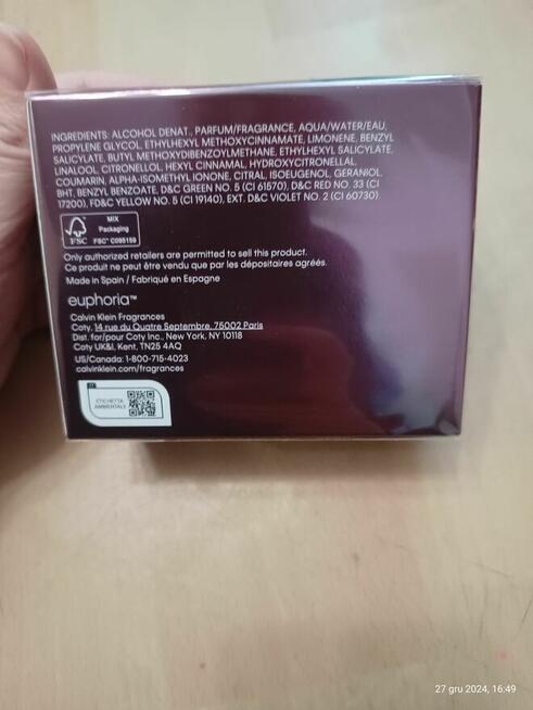 Woda perfumowana Euphoria Calvin Klein 30ml