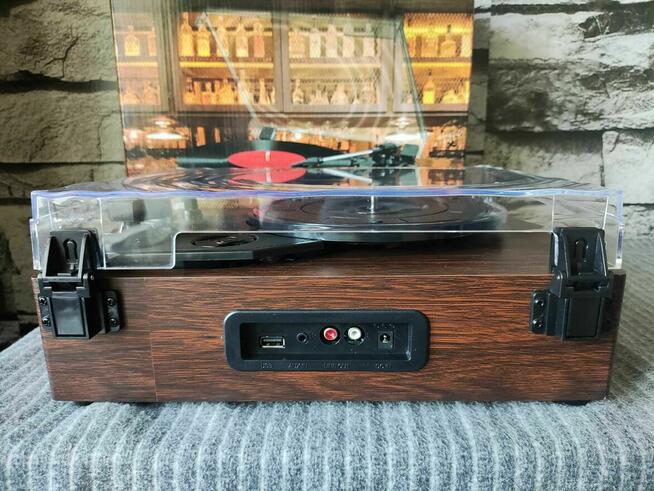 Gramofon Udreamer UD001-Y Bluetooth USB z Głośnikami brązowy