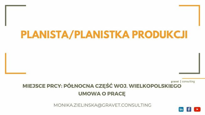 PLANISTA/PLANISTKA PRODUKCJI
