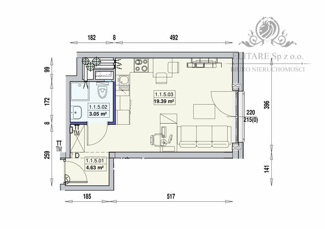 Mieszkanie 27,07m2 ,1 pok. w Centrum Wrocławia/Stare Miasto