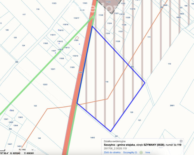 Działka Inwestycyjna 5,69 ha na Mazurach – Szymany