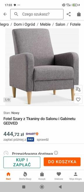 Fotel nowy salonowy