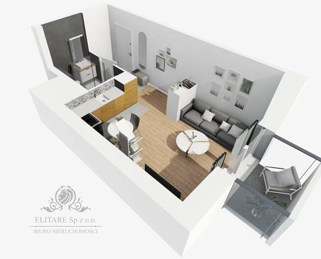 Mieszkanie 25,61m2 + balkon,1 pok. obok, nowe/ Dworca Główengo