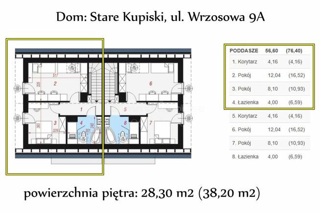 Nowoczesny bliźniak z widokiem na las