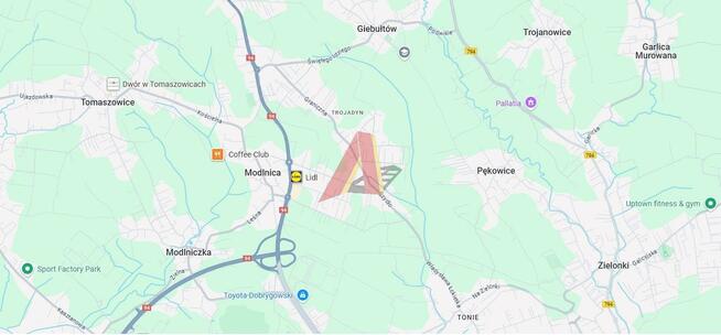 Działka budowlana Modlnica gm. Wielka Wieś, Modlnica