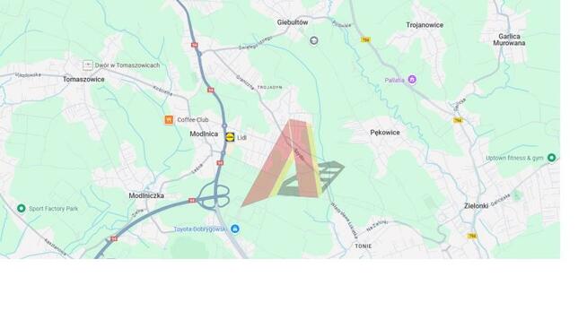 Działka budowlana Modlnica gm. Wielka Wieś, Modlnica