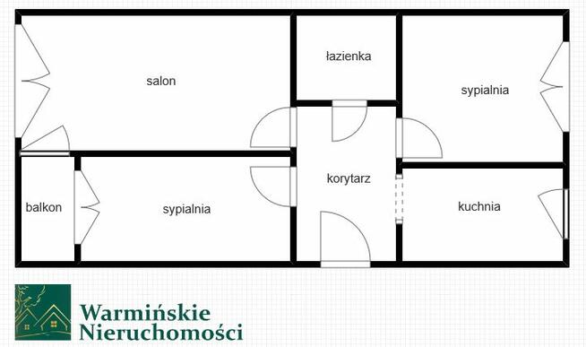 3 - pokojowe mieszkanie blisko centrum