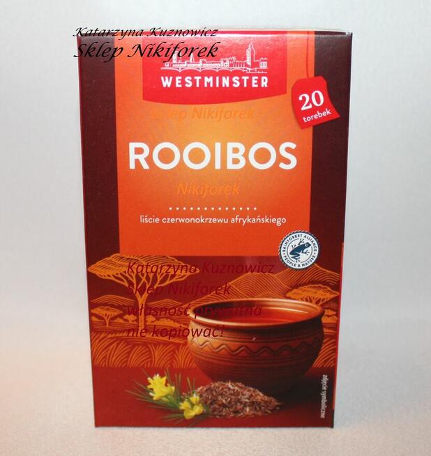 Herbata Rooibos Westminster miodowa, waniliowa, truskawkowa