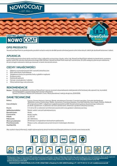Farba NOWOCOAT do dachówek domix-wadowice pl CZARNY GL.12