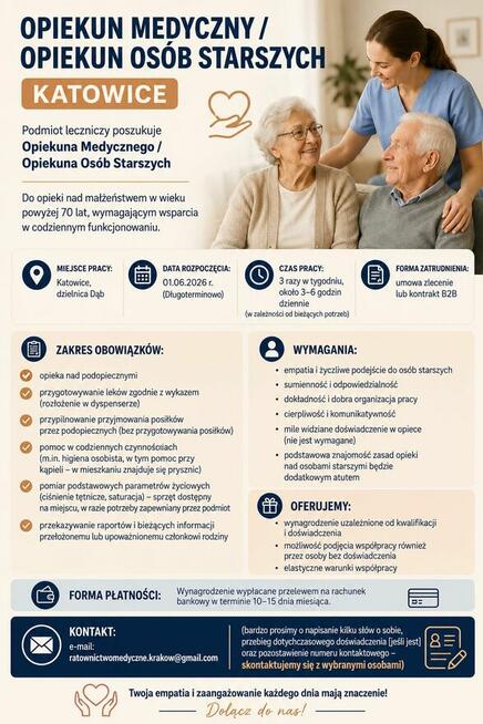 OPIEKUN MEDYCZNY / ASYSTENT OSÓB STARSZYCH