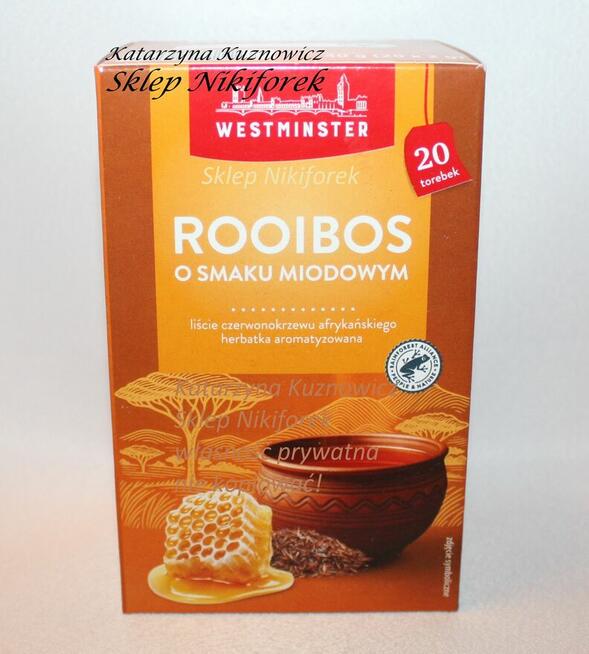 Herbata Rooibos Westminster miodowa, waniliowa, truskawkowa