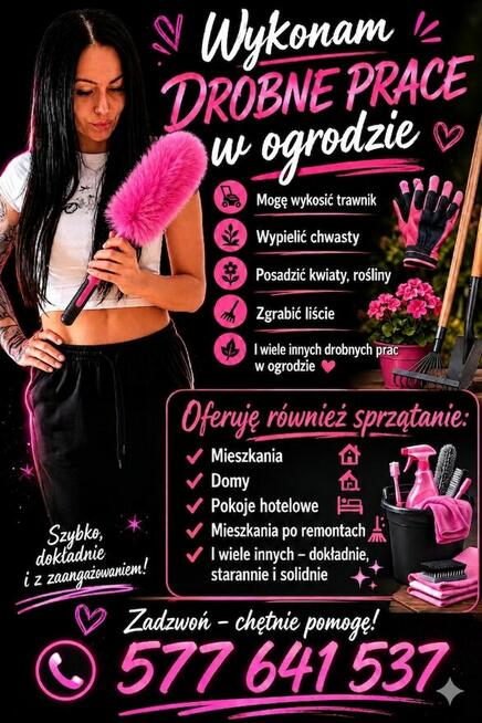 wykonam drobne prace ogrodowe
