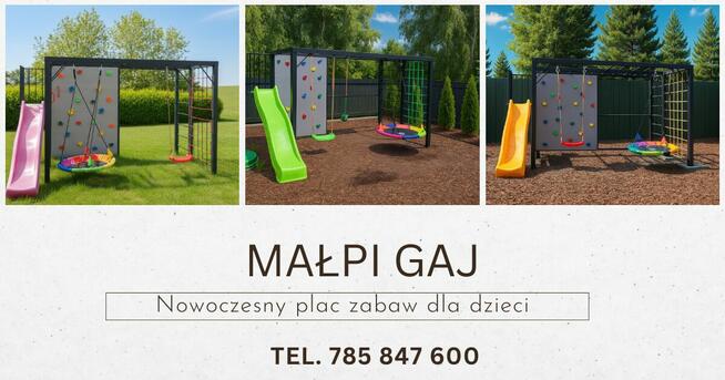 Małpi gaj, plac zabaw METALOWA konstrukcja, kompletny.
