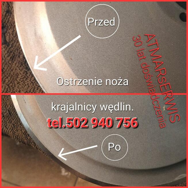 Naprawy krajalnic wędlin i chleba.Ostrzenie