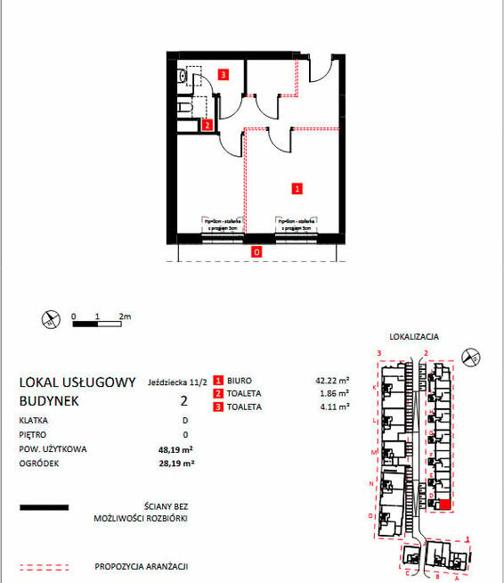 Lokal usługowy /osiedle mieszkaniowe/ pod biuro/gabinet
