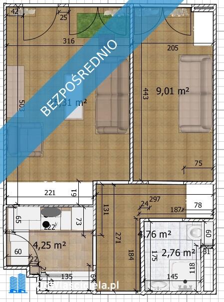 Bezpośrednio Sady Żoliborz 2 Pokoje 3 Piętro Piwnica Balkon