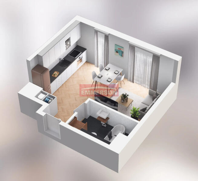 Studio, Balkon 6m2, Azory