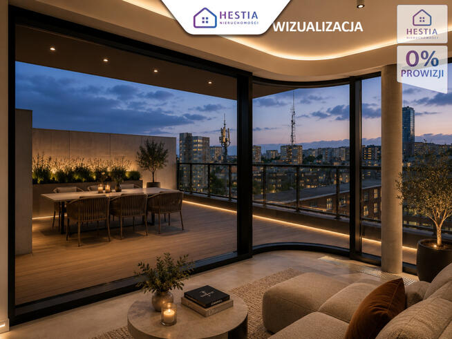 Unikatowy penthouse z tarasem | Widok na panoramę