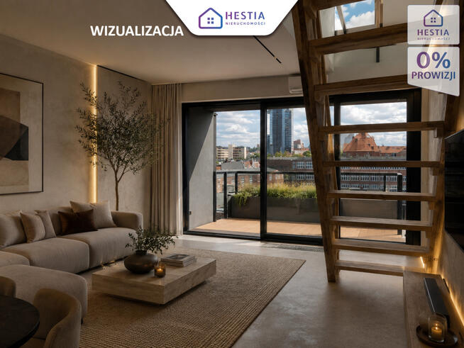 Unikatowy penthouse z tarasem | Widok na panoramę