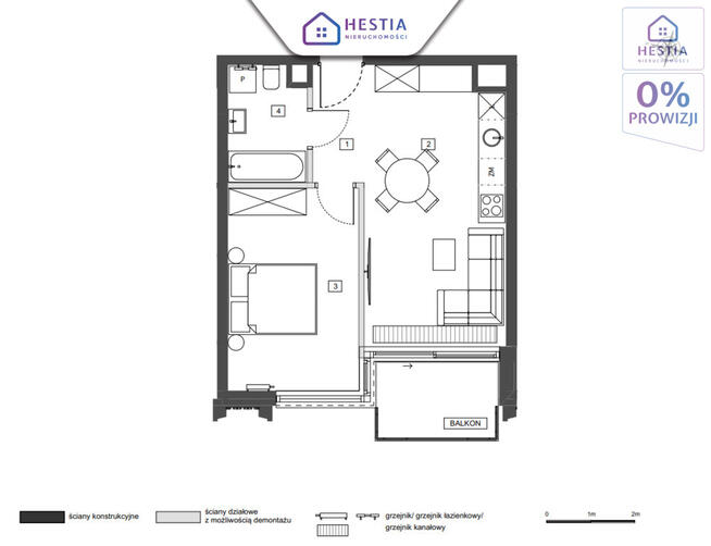 Apartament premium 42 m² | Pod klucz | 2 pokoje