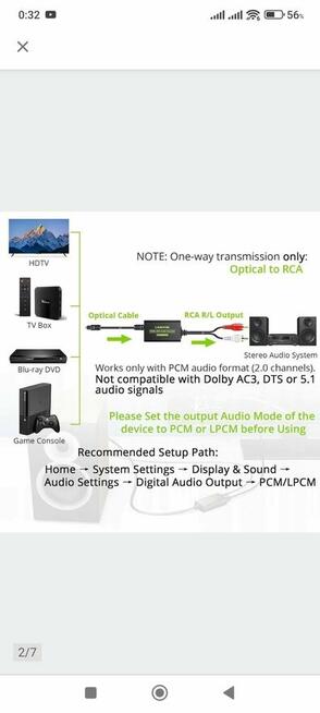 Konwerter DAC optyczne Cyfrowe analogowe Konwerter Toslink