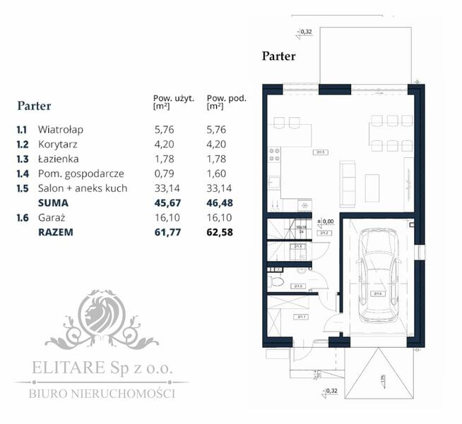 Dom w zab. bliźniaczej o pow. uż.105,27+ 16,1m2garaż, dz.383m2/Iwin