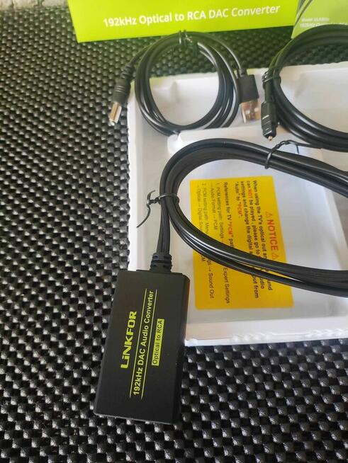 Konwerter DAC optyczne Cyfrowe analogowe Konwerter Toslink