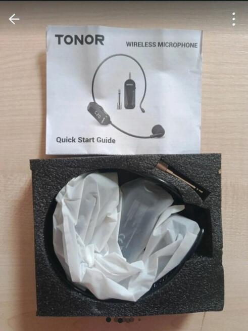 Nowy mikrofon bezprzewodowy nagłowny Tonor TW100 UHF fitness