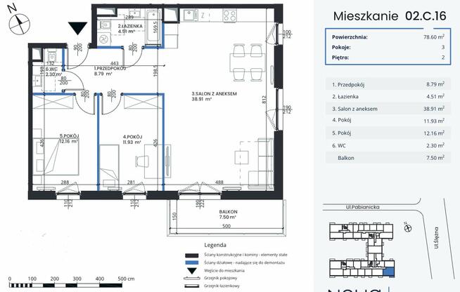 Piękne mieszkanie 3pokojowe z balkonem w centrum Wrocławia