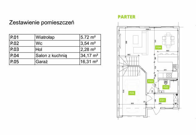 REZERWACJA/Dom szereg środ. pow. 144,28m2 z ogrodem 70m2, Wrocław Jerzmanowo