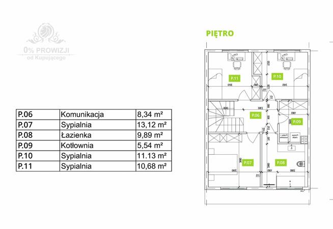 REZERWACJA/Dom szereg środ. pow. 144,28m2 z ogrodem 70m2, Wrocław Jerzmanowo