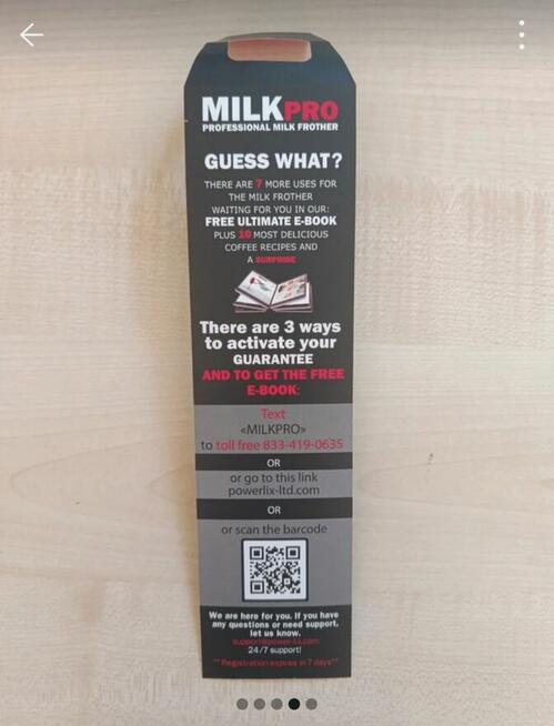Nowy spieniacz do mleka PowerLix czarny ze stojakiem premium