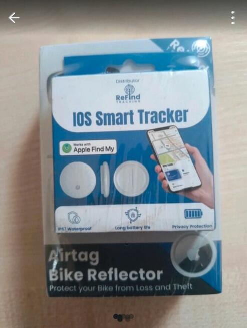 Nowy lokalizator rowerowy odblask ReFind Apple Find My AirTa