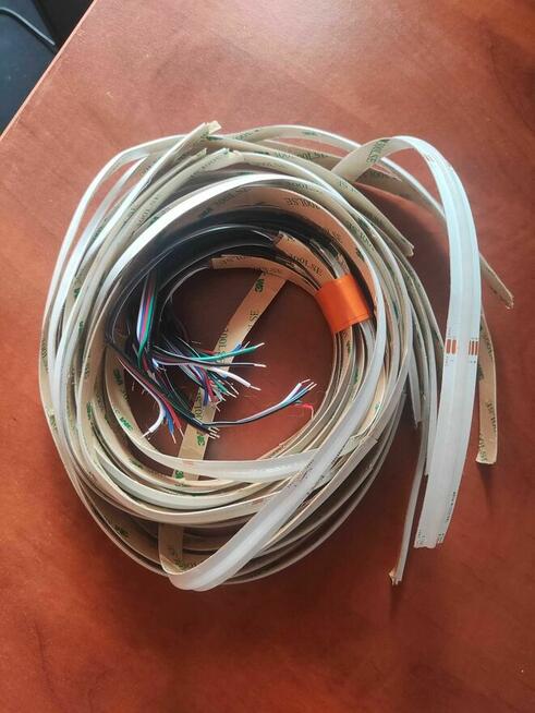 Taśma LED COB 24V Neon lampki diody linia ciepła biel białe