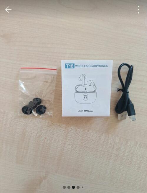 Nowe słuchawki bezprzewodowe ZZU T18 Bluetooth 5.3 etui LED