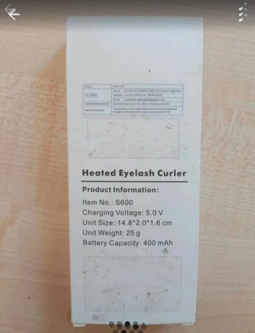 Nowa elektryczna zalotka do rzęs Eyecurl S600 podgrzewana LC