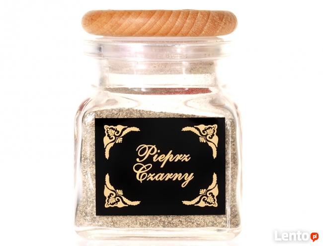 Naklejki na pojemniki z przyprawami, pojemniki przyprawowe