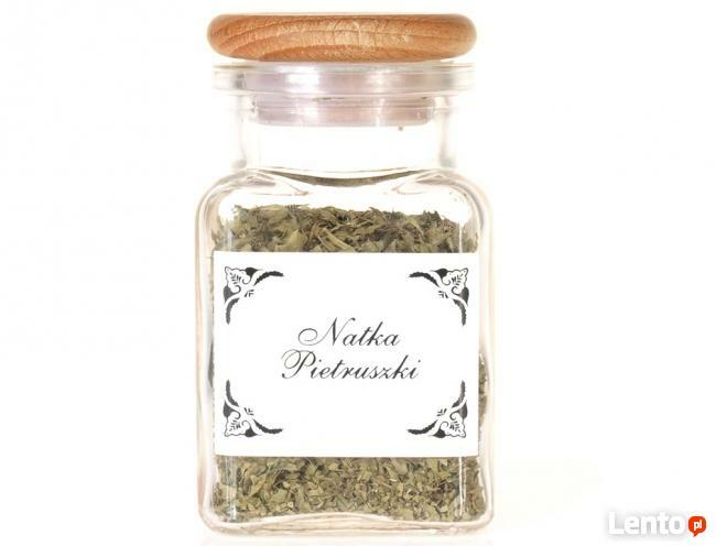 Naklejki na pojemniki z przyprawami, pojemniki przyprawowe