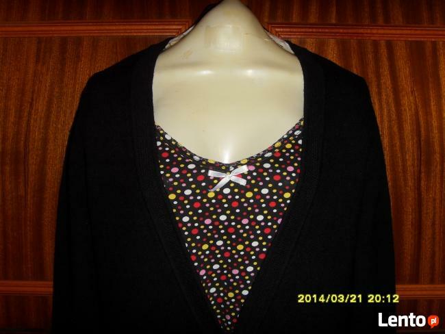 CZARNY SWETEREK DAMSKI + TOP GRATIS =WROCŁAW=