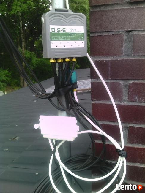 Montaż anten satelitarnych naziemnych telewizora na ścianie