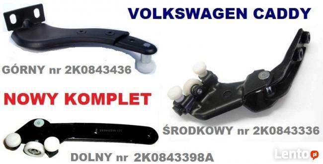 wózek prowadnica 3 wózki drzwi BOK VW Volkswagen Caddy 2004-
