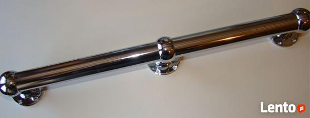 Poręcz na schody chromowana 300 cm, pochwyt, uchwyt