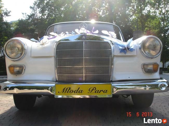 Białą Perła do ślubu-zabytkowy mercedes